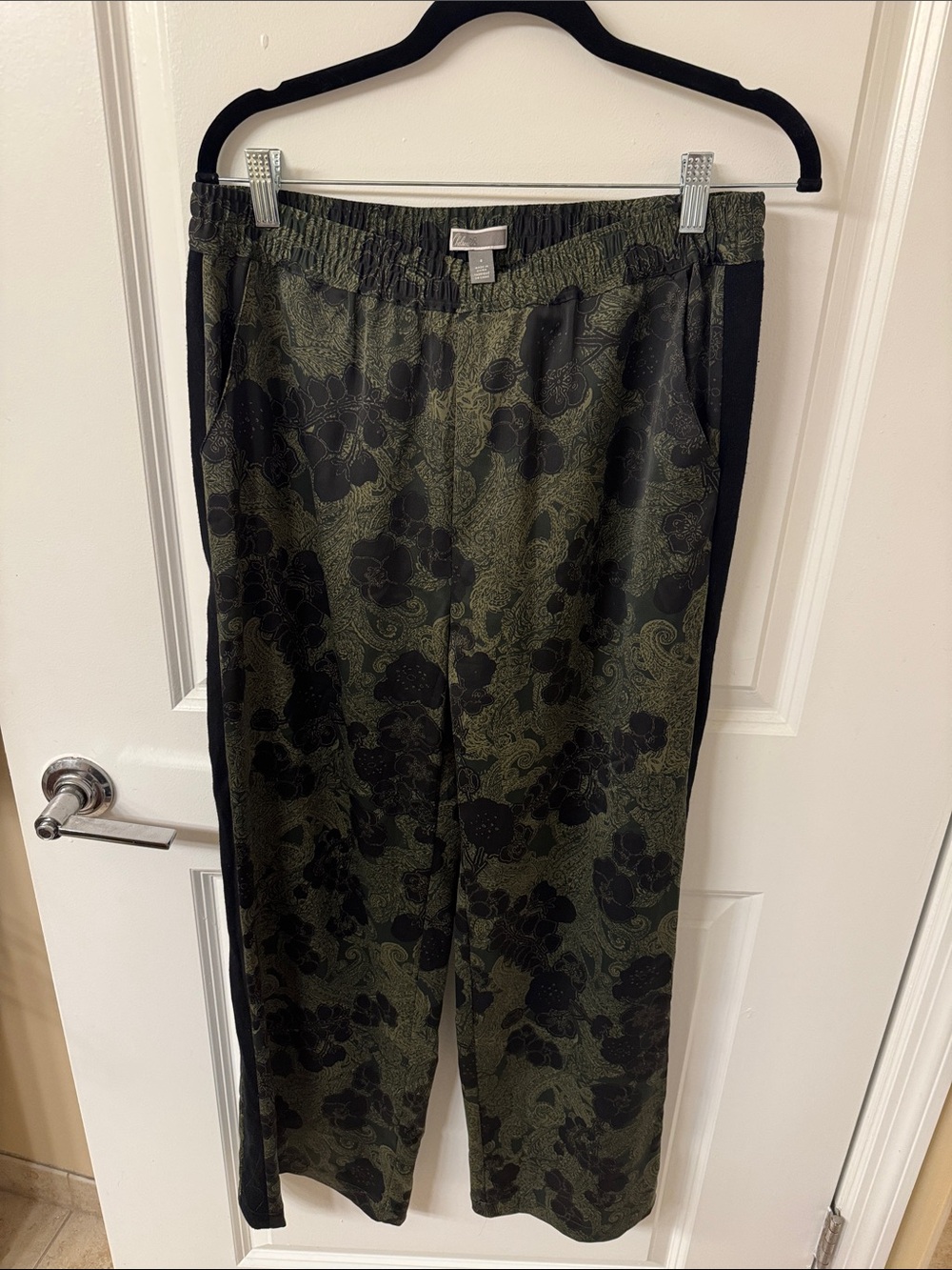 Nordstrom Olive Green Floral Print Lounge Trousers